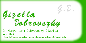 gizella dobrovszky business card